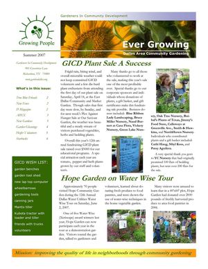 Growing People Newsletter - Summer 2007