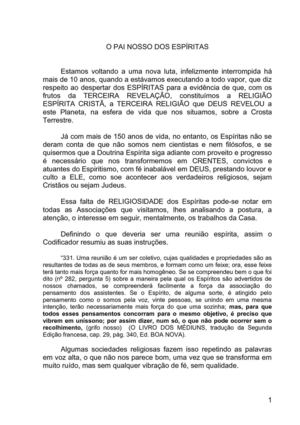 O PAI NOSSO DOS ESPÍRITAS