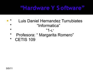Hardware Y software