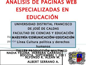 presentación páginas web educativas