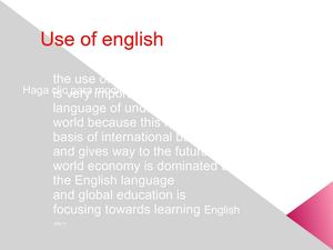 Use Of English; Andres C. Forero. Luis F. Gonzalez. Carlos F. Chacón. David E. Aparicio. Luis A. Triana. 