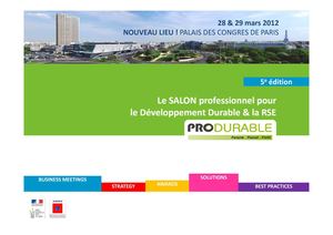 Présentation du SALON PRODURABLE 2012 
