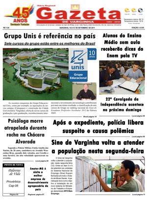 Jornal Gazeta de varginha 10 A 12/09/2011