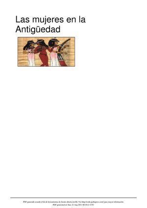 Las mujeres en la Antigüedad