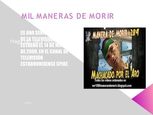 mil maneras de morir