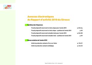 Rapport d'activité 2010 - Annexes électroniques