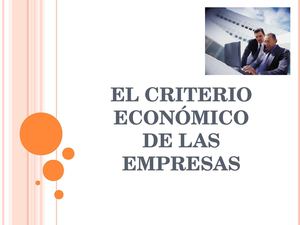 Criterio económico empresarial