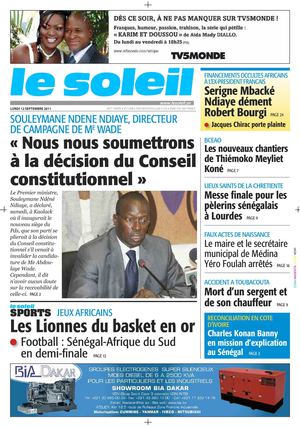 Edition du 12 Sept 2011
