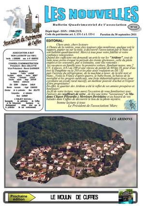 les nouvelles bulletins N° 12 de septembre 2011