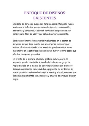 ENFOQUE DE DISEÑOS EXISTENTES