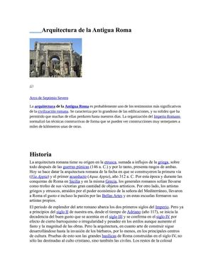 Arquitectura de la Antigua Roma