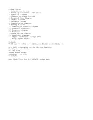 IQTI Distance Learning is offering Distance Learning Courses in Unified Modeling Language (UML)