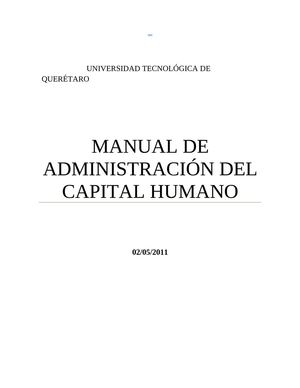 ADMINISTRACION DEL CAPITAL HUMANO APUNTES