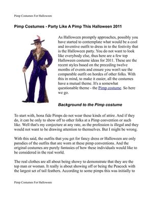 Pimp Costumes For Halloween