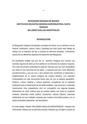 RESGUARDO INDIGENA DE MUESES