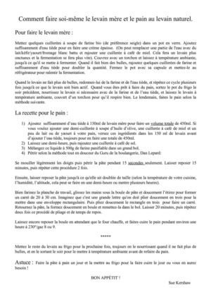 Comment créer soi-même le levain naturel et faire le pain.