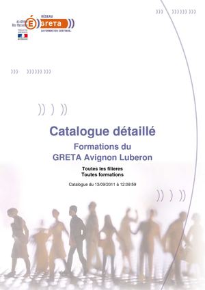 Catalogue détaillé GRETA Avignon Luberon