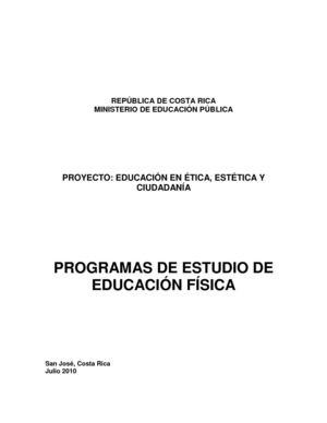 Programa de Educación Física (Ética, estética y ciudadanía).