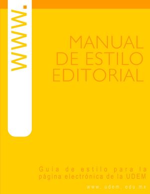 Manual de Estilo Editorial.