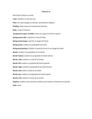 GLOSARIO CSS