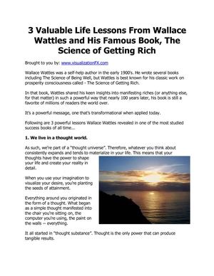 3 Valuable Life Lessons From Wallace Wattles and His Famous Book, The Science of Getting Rich