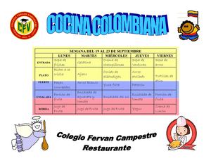 Menu tercera semana de septiembre