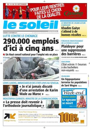 Edition du 16 Sept 2011