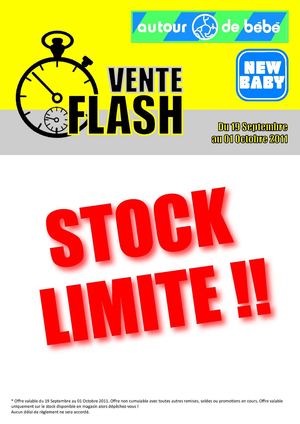 Vente flash du 19 Septembre au 01 Octobre + Rappel vente flash du 12 au 24 Septembre