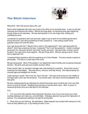 The Silent Interview