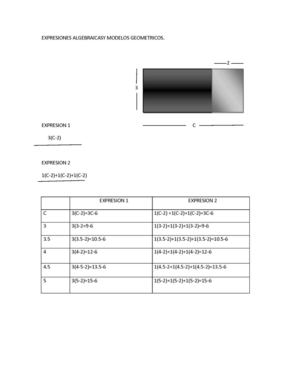 expresiones algebraicas y modelos geometricos