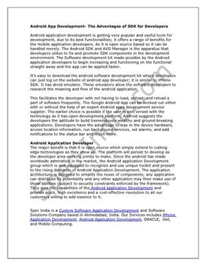 Android App Development- The Advantages of SDK for Developers