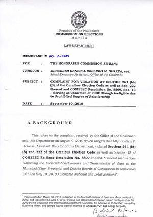 1 INVESTIGATION REPORT ON COMPLAINT AGAINST JPD