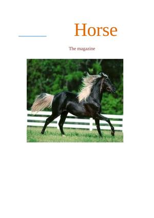 Horse magazine volume 1