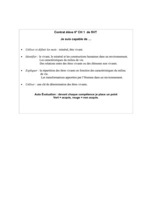 Contrat: châpitre 1 de SVT 6eme Maupas