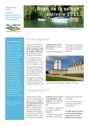 Bilan de la saison été 2011