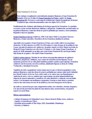 Lienzos de Frans Francken II el Joven