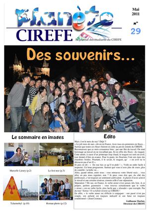 Journal du Cirefe n°29 (Juin 2011)