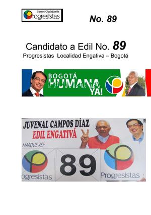 Propuestas Edil No. 89 Progresistas Localidad Engativa