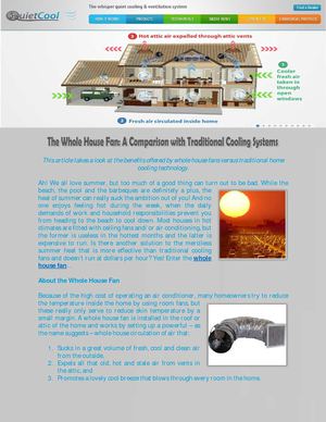 The Whole House Fan: A Comparison with Traditional Cooling Systems