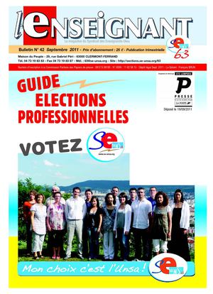 Guide élections professionnelles SE-UNSA  63