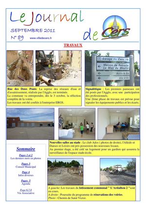 Journal de Cers Septembre 2011
