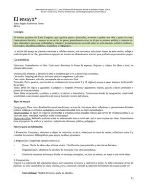 El ensayo