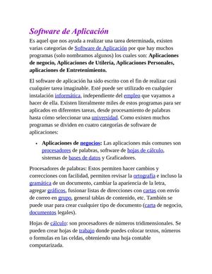 Software de Aplicación 