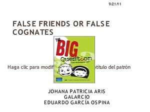 FALSOS COGNADOS