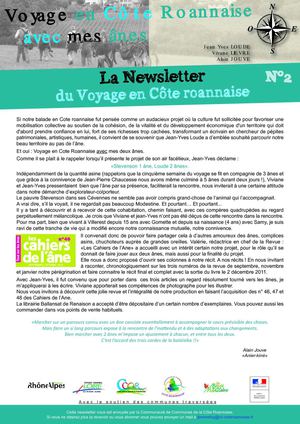 La Newsletter du Voyage en Côte Roannaise - N°2