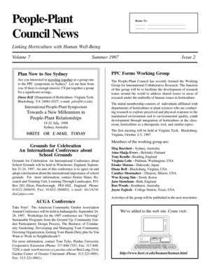 People-Plant Council Newsletter - Summer 1997