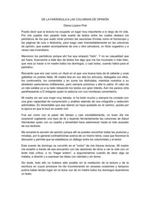 DE LA FARÁNDULA A LAS COLUMNAS DE OPINIÓN