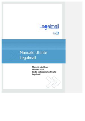 Manuale utente Legalmail di InfoCert