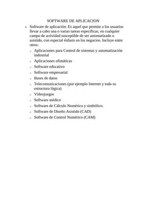 Software de Aplicacion