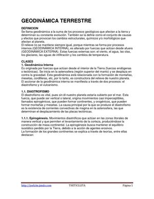 GEODINÁMICA TERRESTRA